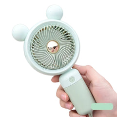 Ventilador Recargable Con Orejas De Oso