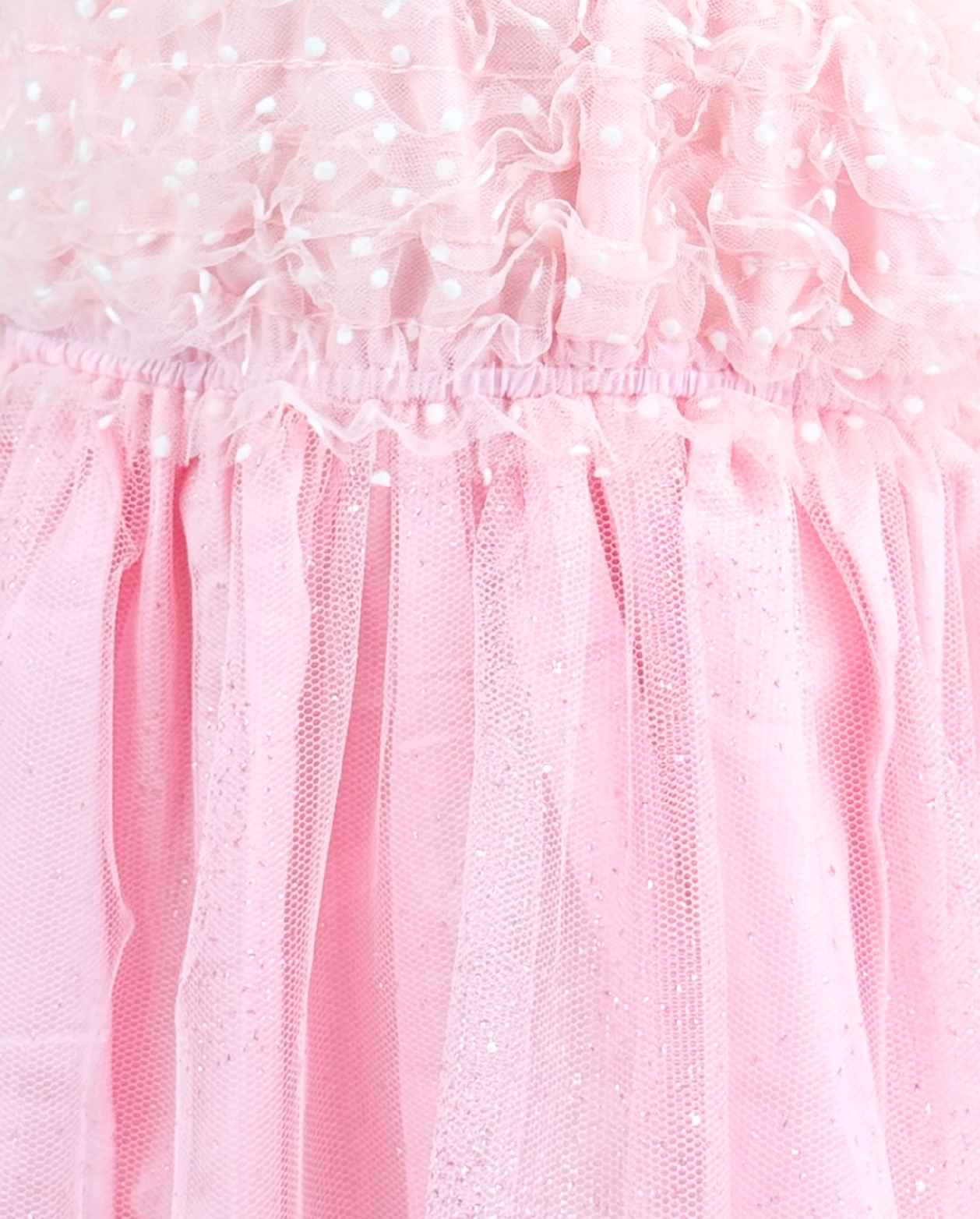 Vestido Con Balaca Tul Puntos Detalle