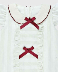 Vestido Cuello Detalle Moños Navidad