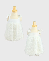 Vestido Plumita Lazo Blanco