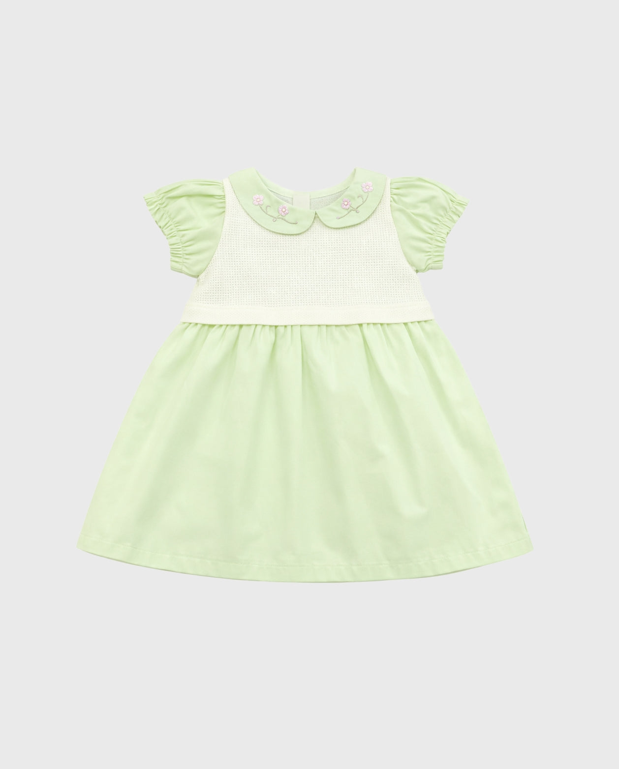 Vestido Combinado Verde Menta