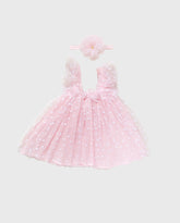 Vestido Con Balaca Tul Corazones