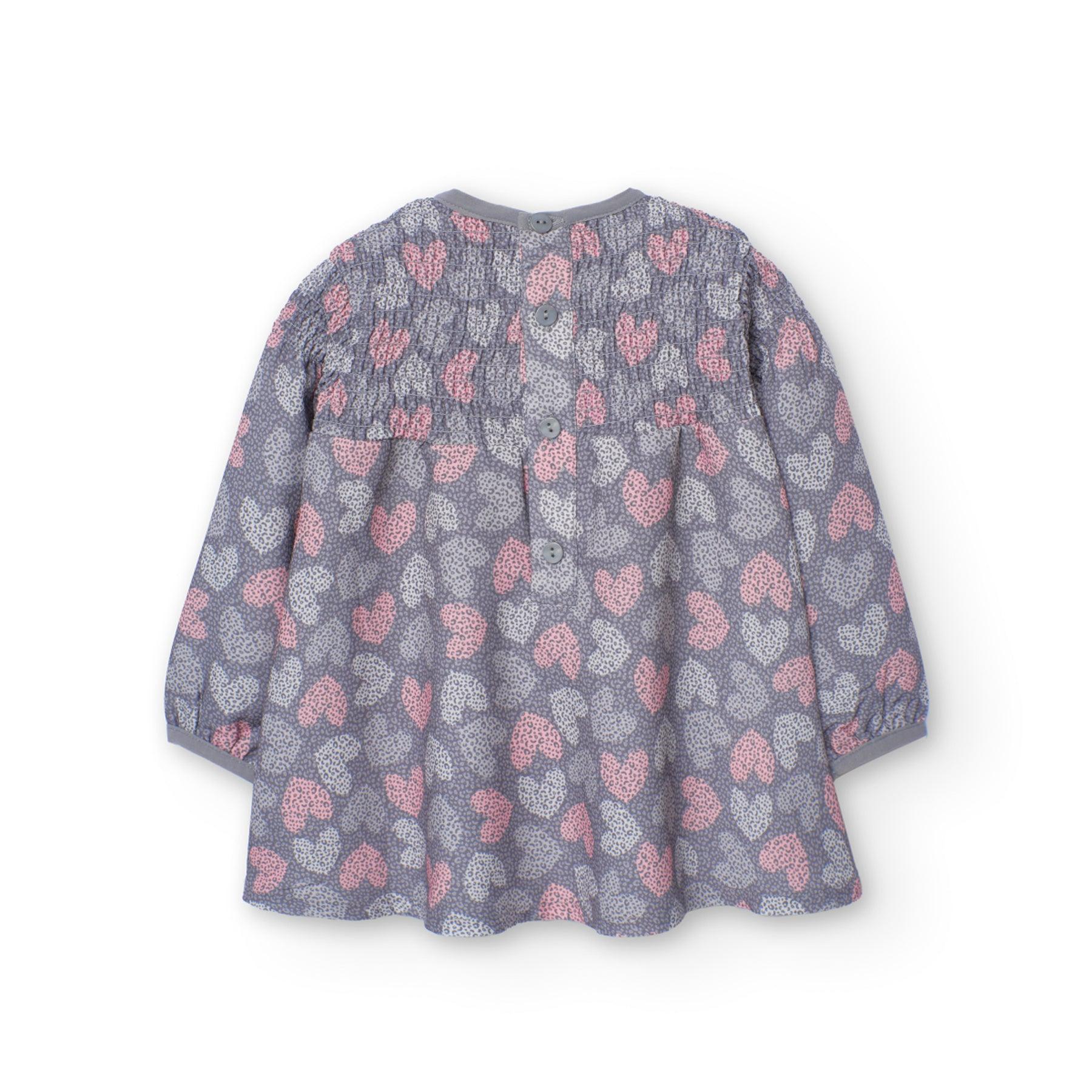 Vestido Con Chaleco Corazones Boboli botones