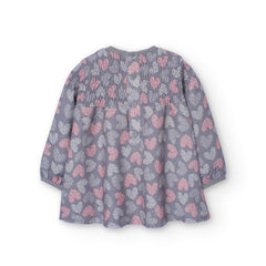 Vestido Con Chaleco Corazones Boboli botones