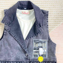 Vestido Detalle Botones negro detalle