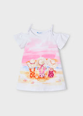 Vestido Estampado Playa Blanco Mayoral