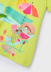 Vestido Estampado Playa Verde Mayoral detalle