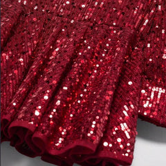 Vestido Lentejuelas Rojo Abel & Lula detalle