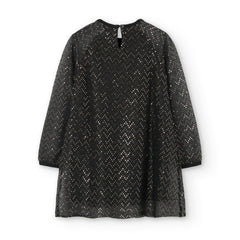 Vestido Lentejuelas Tul Negro Boboli diseño