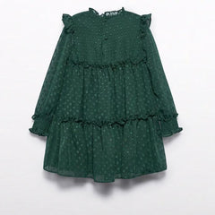 Vestido Manga Larga Resorte Verde Abel & Lula botones