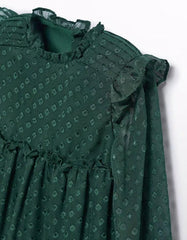 Vestido Manga Larga Resorte Verde Abel & Lula detalles