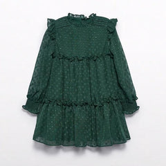 Vestido Manga Larga Resorte Verde Abel & Lula