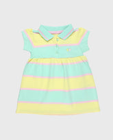 Vestido Tipo Polo Rayas Menta