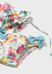 Vestido de Baño Flores Azul Mayoral detalle