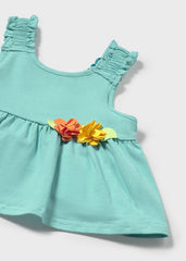 Vestido de Baño Flores Azul Mayoral blusa