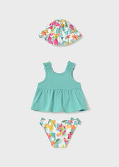 Vestido de Baño Flores Azul Mayoral diseño