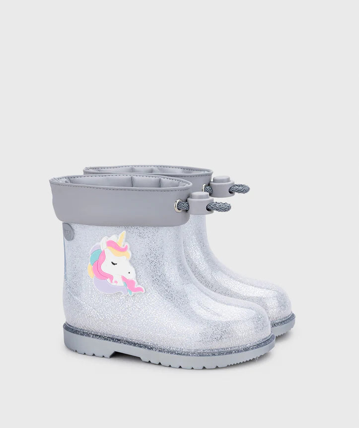 Botas Bimbi Unicornio Glitter Plata Igor
