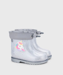 Botas Bimbi Unicornio Glitter Plata Igor