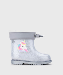 Botas Bimbi Unicornio Glitter Plata Igor