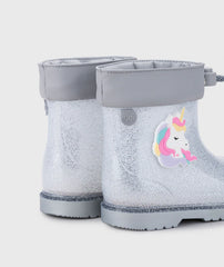 Botas Bimbi Unicornio Glitter Plata Igor estilo