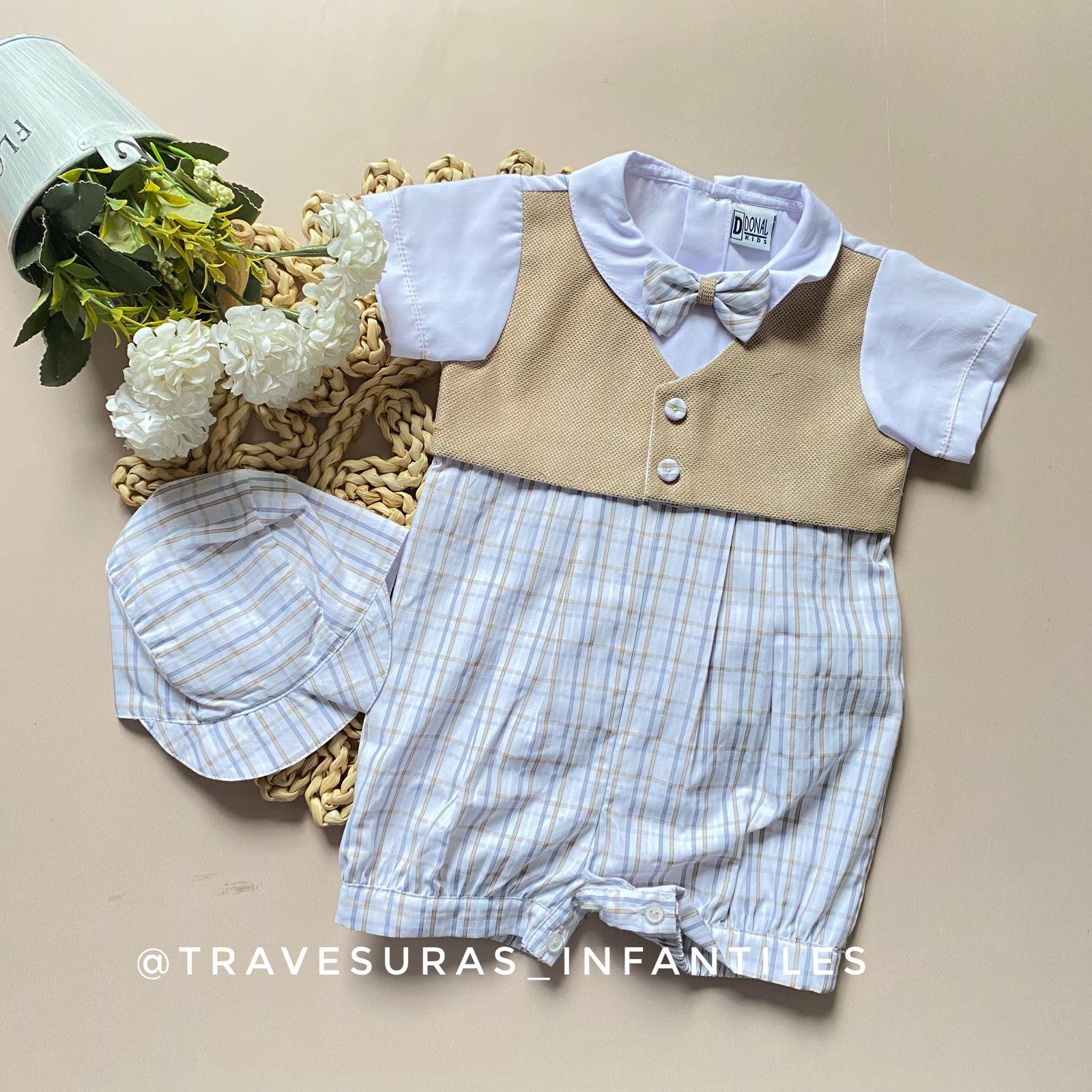 Mameluco Ceremonia Cuadros Con Boina