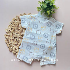 Pelele Felinos Estampados blanco