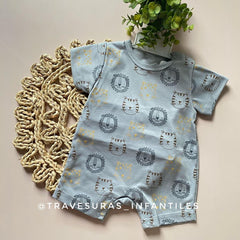 Pelele Felinos Estampados gris