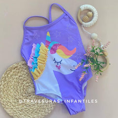 Traje De Baño Enterizo Unicornio