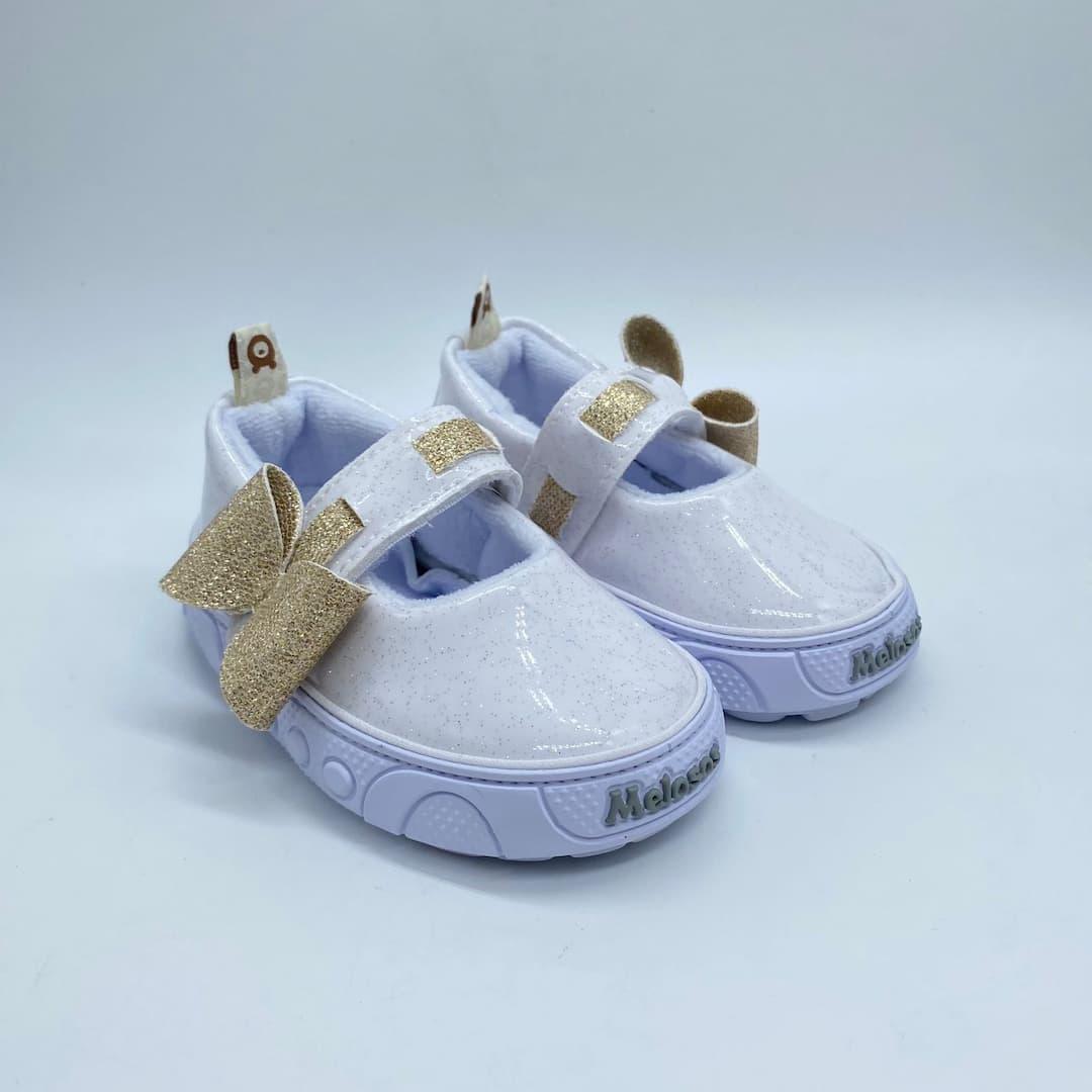 Tenis Brillo Moño Dorado Melosos