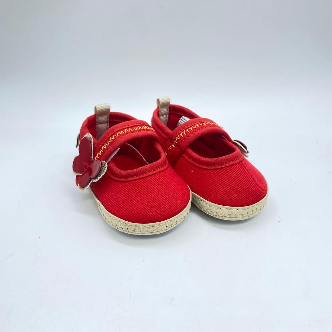 Baletas Sin Suela Detalle Mariposa Melosos Rojo