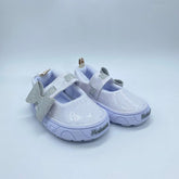 Tenis Brillo Moño Plateado Melosos