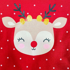 Body Manga Corta Navidad Reno