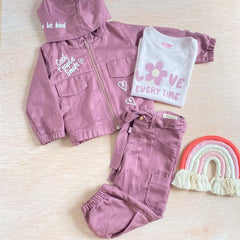 Conjunto 3 Piezas Chaqueta Corazón Love