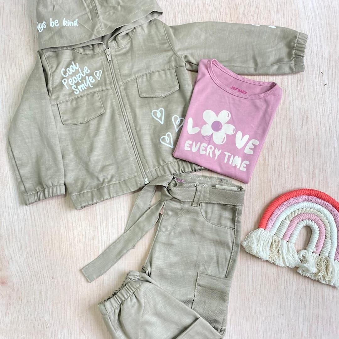 Conjunto 3 Piezas Chaqueta Corazón