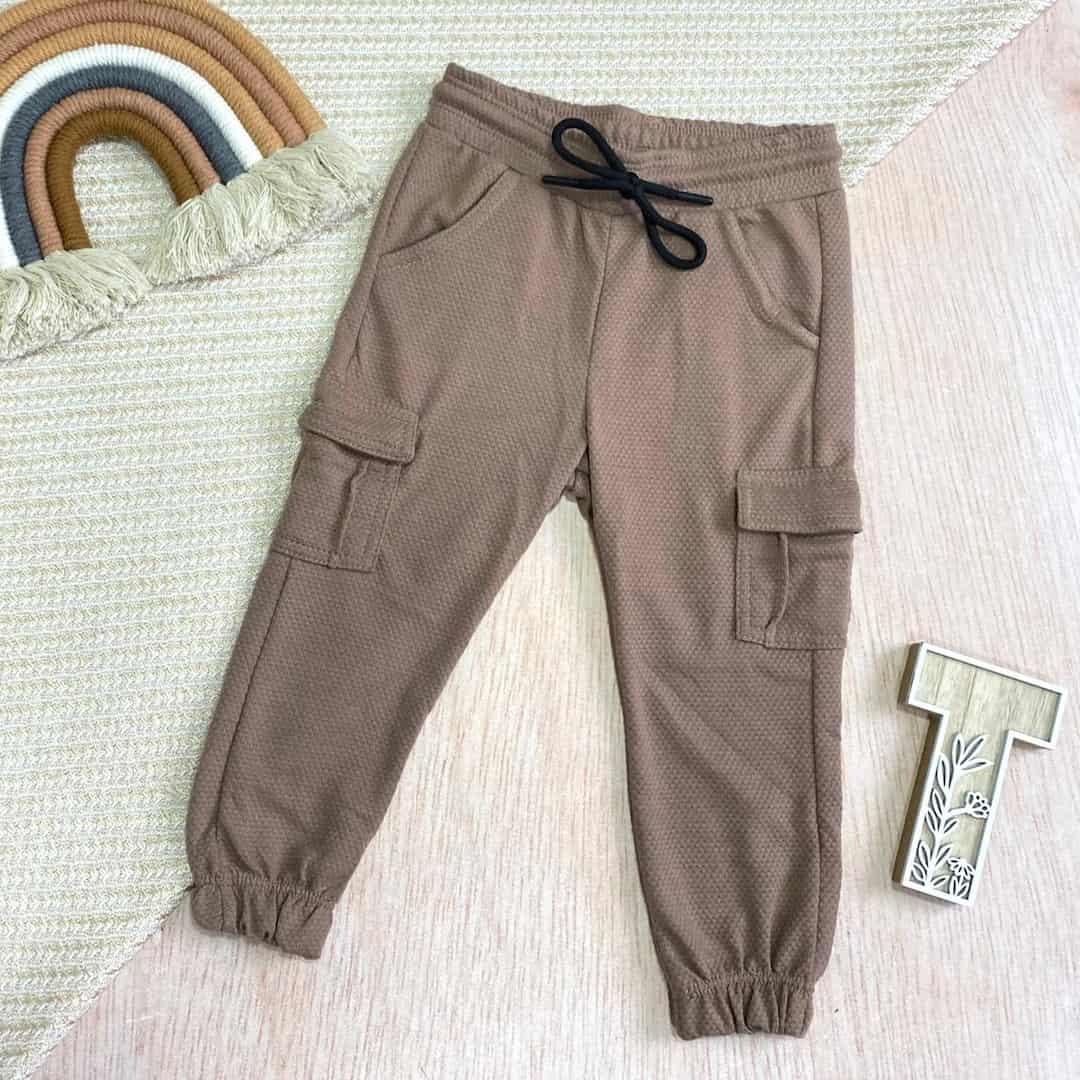 Pantalón Sudadera Jogger Bolsillos cafe