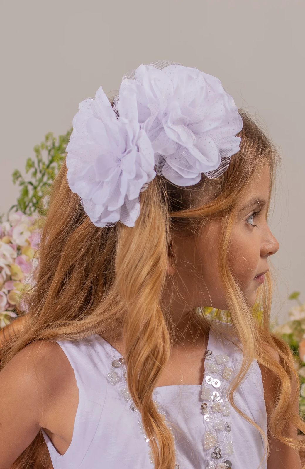 Pinzas Puntos Plateados Blanco Lilo