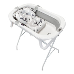 Bañera Plegable Stand Con Malla Y Soporte Gris Happy Baby
