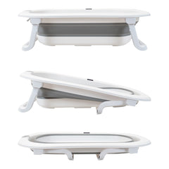 Bañera Plegable Stand Con Malla Y Soporte Gris Happy Baby