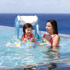 Flotador Inflable Con Techo Peces Piscina