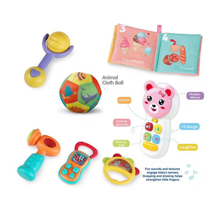 Set Rasca Encias y Sonajeros Estimulacion