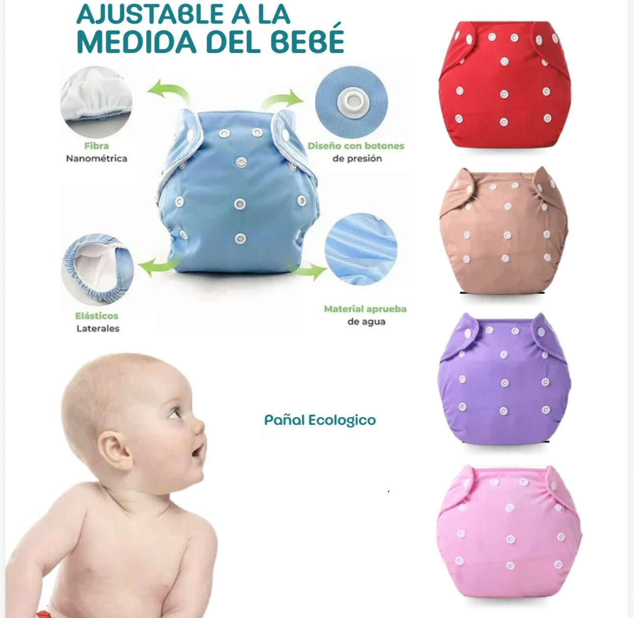 Pañal Ecológico Estampado Surtido Niña