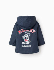 Forro interior a rayas de chaqueta Mickey impermeable