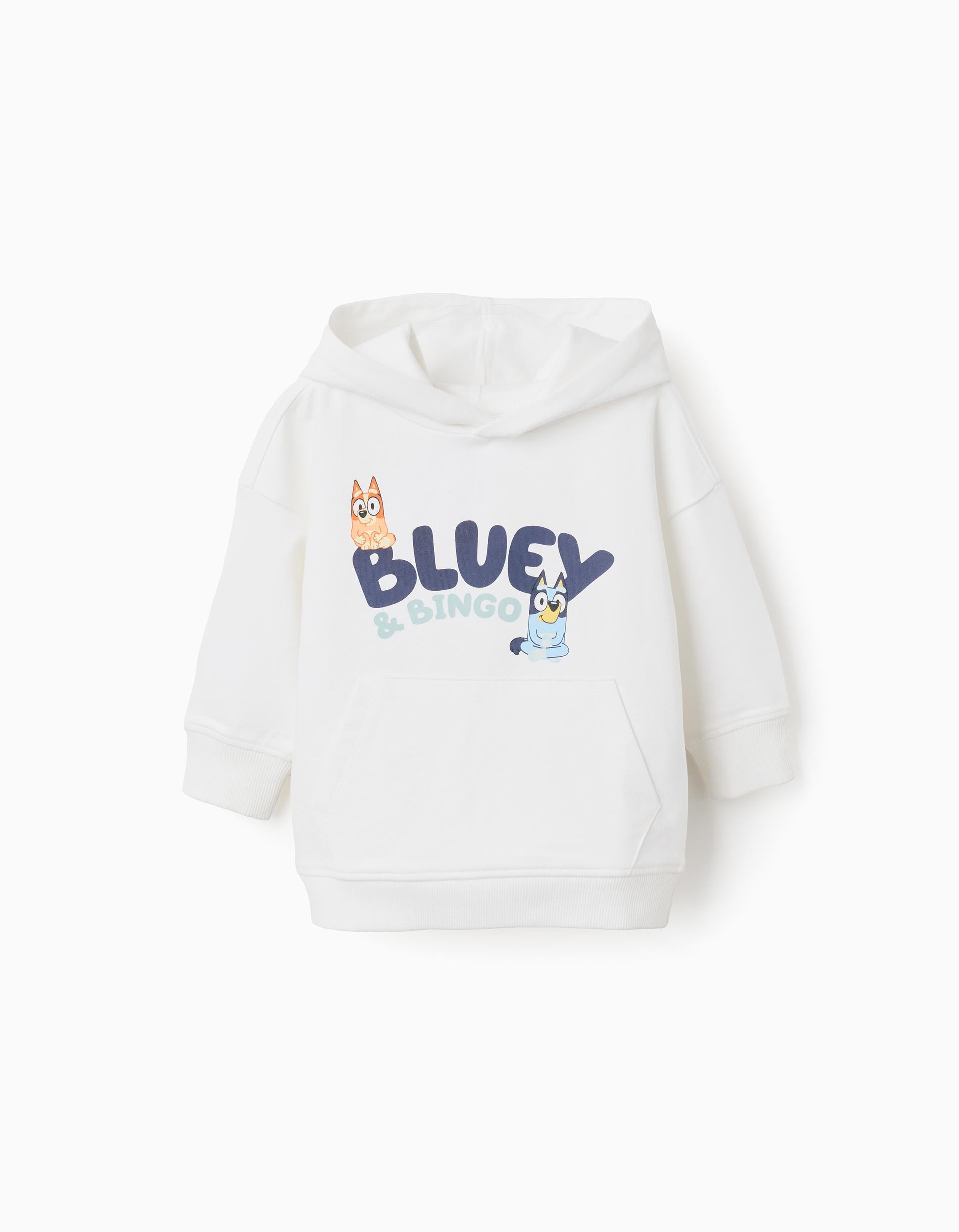 Sudadera capucha blanco Bluey & Bingo niños