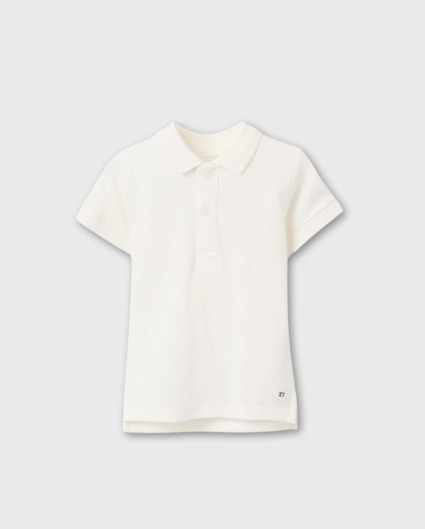 Polo Algodon Blanco Zippy