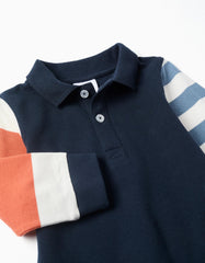 Polo Manga Larga Algodón Combinado Zippy detalle