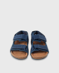 Sandalia Piel Velcro Azul Zippy Blue