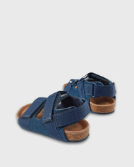 Sandalia Piel Velcro Azul Zippy Verano