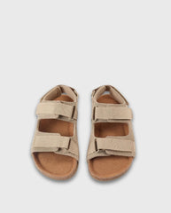 Sandalia Piel Velcro Beige Zippy Playa