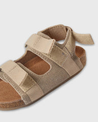 Sandalia Piel Velcro Beige Zippy Detalle
