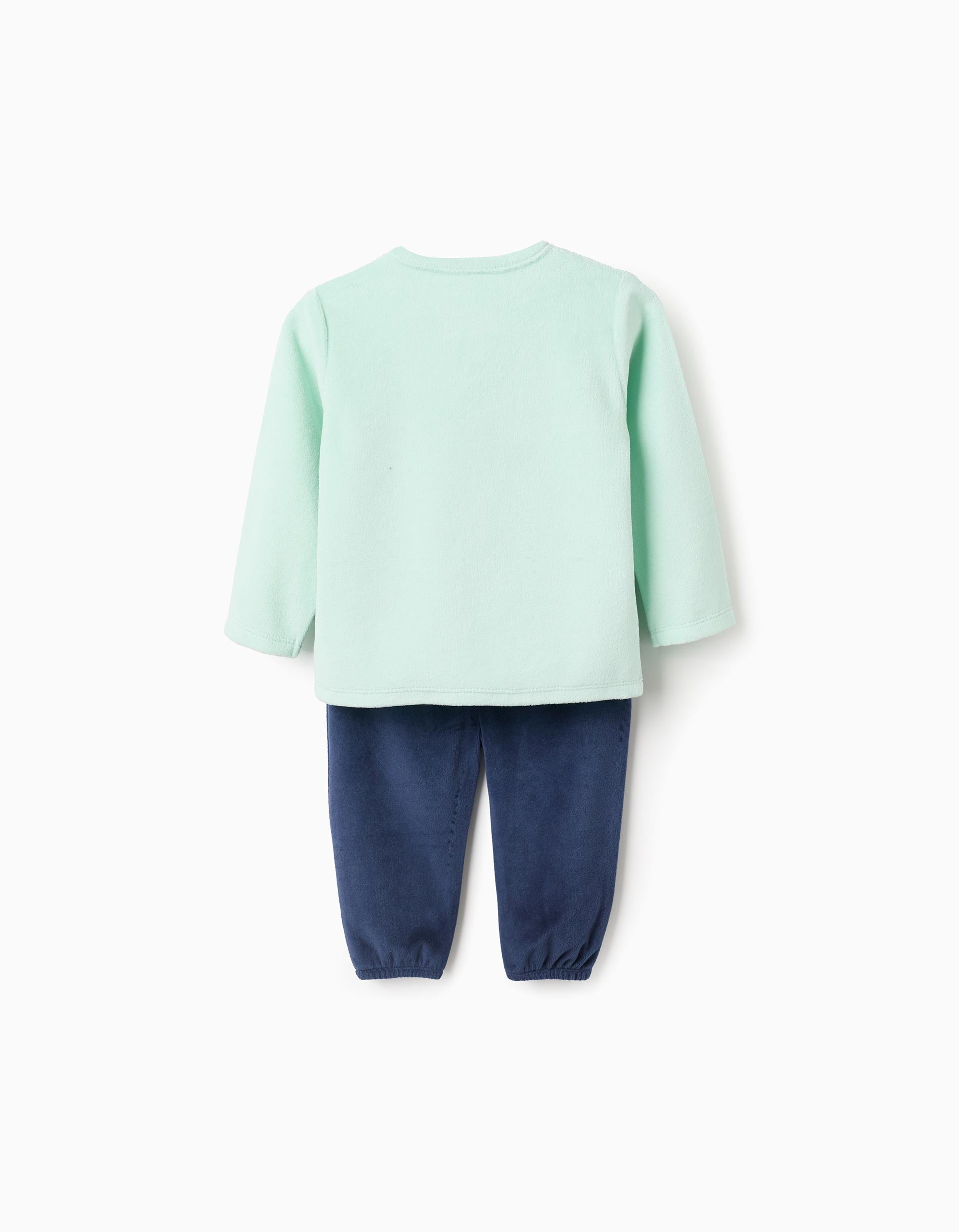 Primer plano de broches en hombro del pijama Monsters Inc